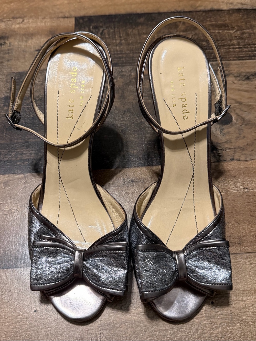 Kate Spade Pewter Bowl Stiletto Heels